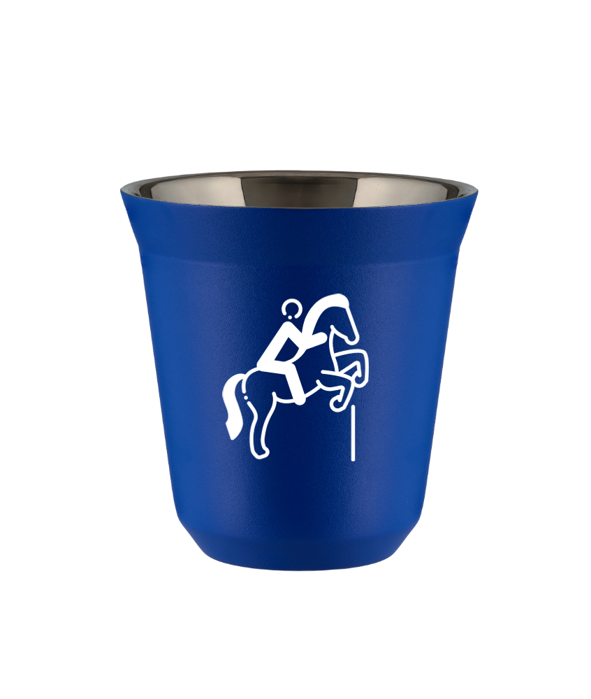 Tasse 150 ml BLEU "Équitation 1 (blanc)" Tasse 150 ml BLEU "Équitation 1 (blanc)"