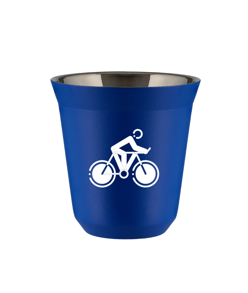 Tasse 150 ml BLEU "Cyclisme 2 (blanc)" Tasse 150 ml BLEU "Cyclisme 2 (blanc)"