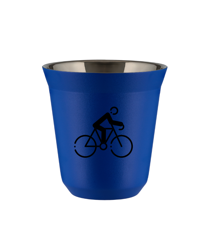 Tasse 150 ml BLEU "Cyclisme 3 (noir)"