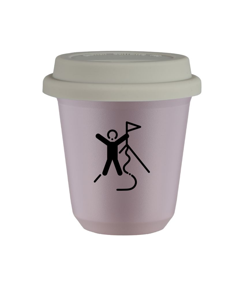 Tasse 150 ml LAVANDE "Escalade 1", avec couvercle blanc Tasse 150 ml LAVANDE "Escalade 1", avec couvercle blanc