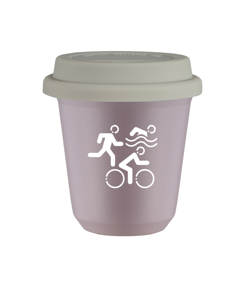 Tasse 150 ml LAVANDE "Sports (blanc)", avec couvercle blanc Tasse 150 ml LAVANDE "Sports (blanc)", avec couvercle blanc