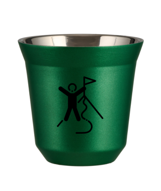 Tasse 80 ml VERT MÉTALLIQUE "Escalade 1 (noir)" Tasse 80 ml VERT MÉTALLIQUE "Escalade 1 (noir)"
