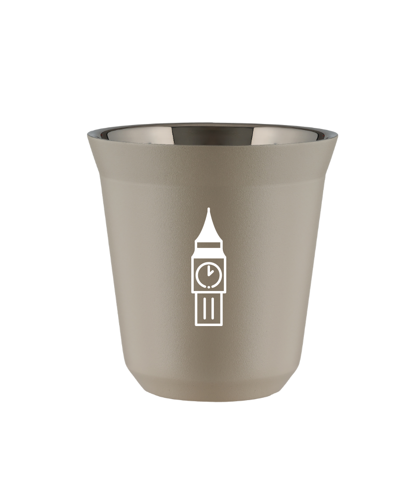 Tasse 150 ml BEIGE "BIG BEN (blanc)" Tasse 150 ml BEIGE "BIG BEN (blanc)"