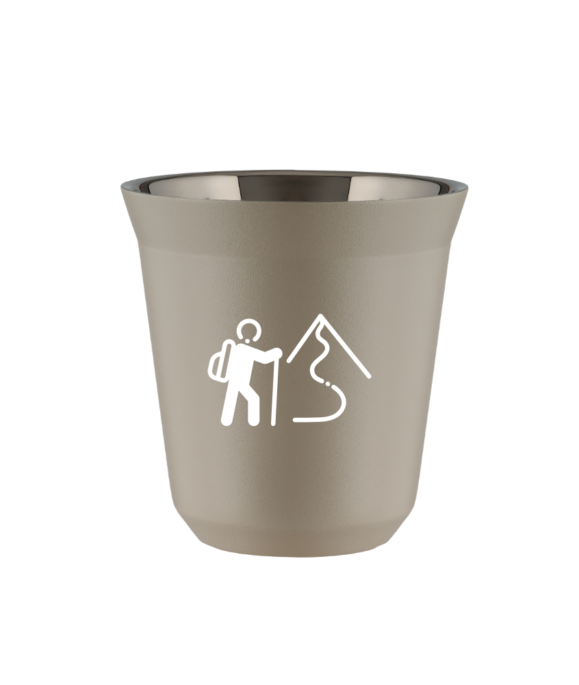 Tasse 150 ml BEIGE "Escalade 2 (blanc)"