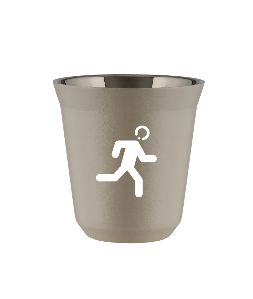 Tasse 150 ml BEIGE "Coureur (blanc)" Tasse 150 ml BEIGE "Coureur (blanc)"