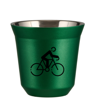 Tasse 80 ml VERT MÉTALLIQUE "Cyclisme 3" Tasse 80 ml VERT MÉTALLIQUE "Cyclisme 3"