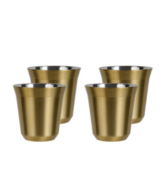 Set de 4 tasses dorées 240 ml Set de 4 tasses dorées 240 ml
