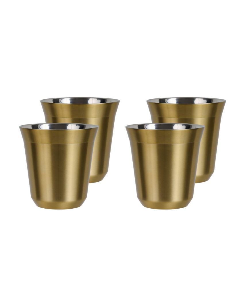 Set de 4 tasses dorées 80 ml Set de 4 tasses dorées 80 ml