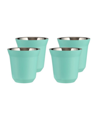 Set de 4 tasses turquoises 80 ml Set de 4 tasses turquoises 80 ml