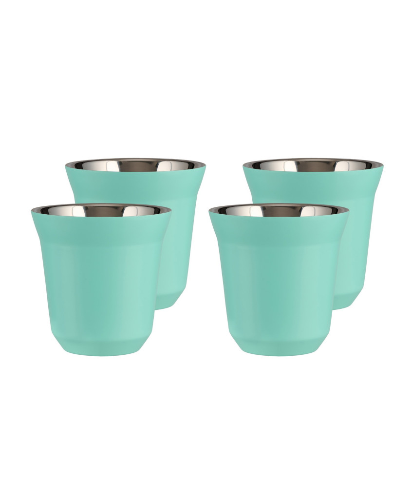 Set de 4 tasses turquoises 80 ml Set de 4 tasses turquoises 80 ml