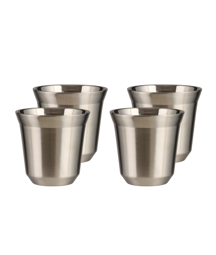 Set de 4 tasses argentées 150 ml