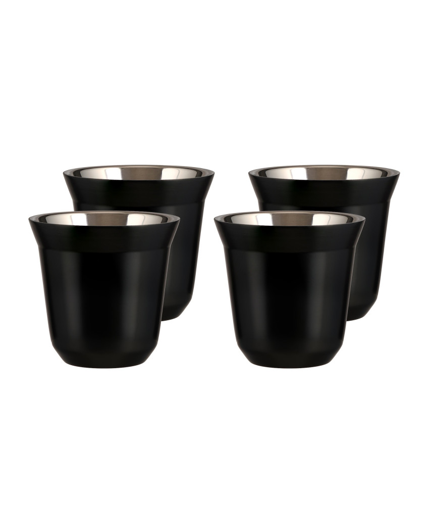 Set de 4 tasses noires 150 ml Set de 4 tasses noires 150 ml