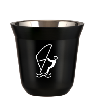Tasse 80 ml NOIR "Sports nautiques (blanc)" Tasse 80 ml NOIR "Sports nautiques (blanc)"