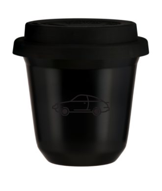 Tasse 80 ml NOIR "Voiture (noir)", avec couvercle noir Tasse 80 ml NOIR "Voiture (noir)", avec couvercle noir