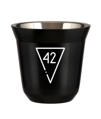 Tasse 80 ml NOIR "42 (blanc)" Tasse 80 ml NOIR "42 (blanc)"