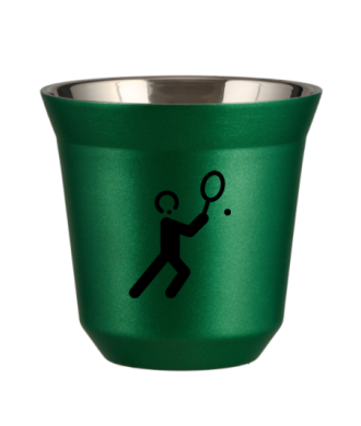 Tasse 80 ml VERT MÉTALLIQUE "Tennis 1" Tasse 80 ml VERT MÉTALLIQUE "Tennis 1"