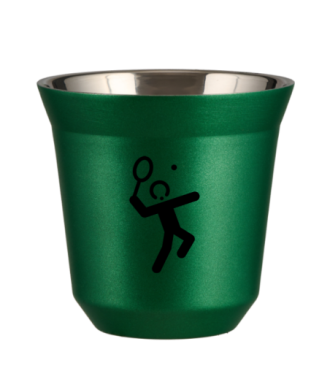 Tasse 80 ml VERT MÉTALLIQUE "Tennis 2" Tasse 80 ml VERT MÉTALLIQUE "Tennis 2"