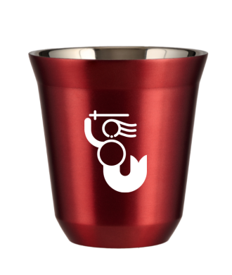 Tasse 80 ml ROUGE MÉTALLIQUE "WARSZAWSKA SYRENKA (blanc)" Tasse 80 ml ROUGE MÉTALLIQUE "WARSZAWSKA SYRENKA (blanc)"