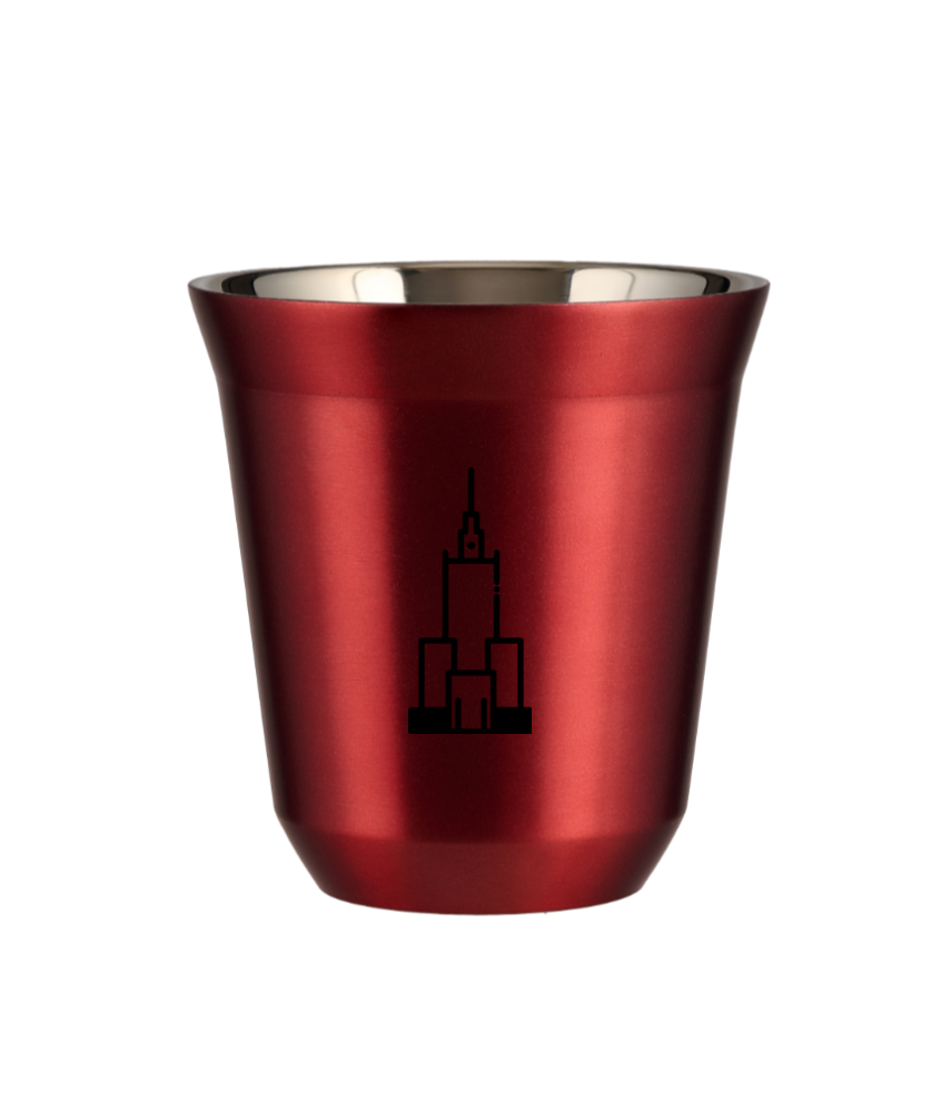 Tasse 80 ml ROUGE MÉTALLIQUE "Pałac kultury i nauki"