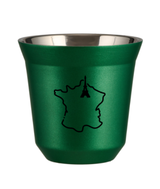 Tasse 80 ml VERT MÉTALLIQUE "France" Tasse 80 ml VERT MÉTALLIQUE "France"