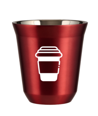 Tasse 80 ml ROUGE MÉTALLIQUE Tasse 80 ml ROUGE MÉTALLIQUE