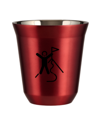 Tasse 80 ml ROUGE MÉTALLIQUE "Escalade 1 (noir)" Tasse 80 ml ROUGE MÉTALLIQUE "Escalade 1 (noir)"