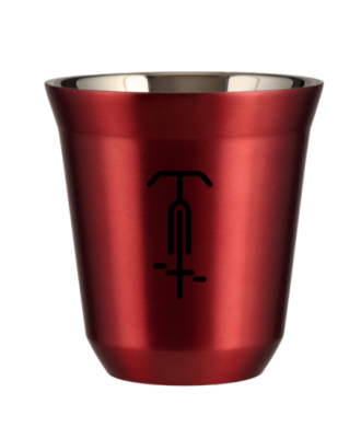 Tasse 80 ml ROUGE MÉTALLIQUE "Cyclisme 1" Tasse 80 ml ROUGE MÉTALLIQUE "Cyclisme 1"