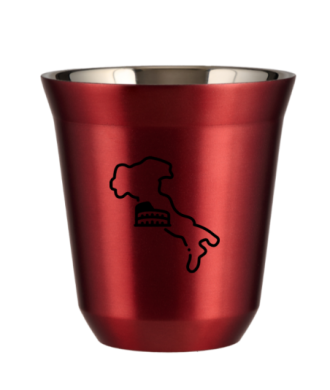 Tasse 80 ml ROUGE MÉTALLIQUE "Italie" Tasse 80 ml ROUGE MÉTALLIQUE "Italie"