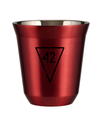 Tasse 80 ml ROUGE MÉTALLIQUE "42 (noir)" Tasse 80 ml ROUGE MÉTALLIQUE "42 (noir)"