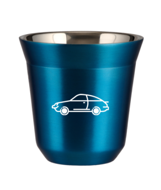 Tasse 80 ml BLEU MÉTALLIQUE "Voiture (blanc)" Tasse 80 ml BLEU MÉTALLIQUE "Voiture (blanc)"