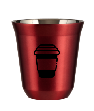 Tasse 80 ml ROUGE MÉTALLIQUE "Tasse" Tasse 80 ml ROUGE MÉTALLIQUE "Tasse"