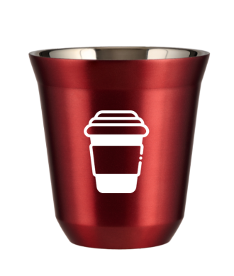 Tasse 80 ml ROUGE MÉTALLIQUE Tasse 80 ml ROUGE MÉTALLIQUE