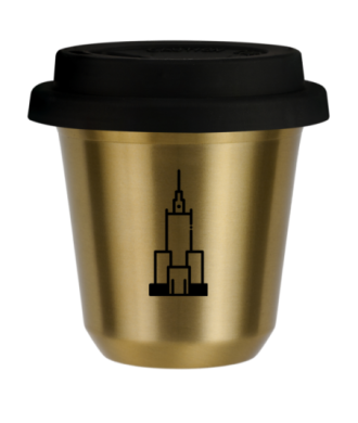 Tasse 80 ml OR "Pałac kultury i nauki", avec couvercle noir Tasse 80 ml OR "Pałac kultury i nauki", avec couvercle noir
