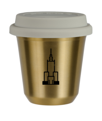 Tasse 80 ml OR "Pałac kultury i nauki (noir)", avec couvercle blanc Tasse 80 ml OR "Pałac kultury i nauki (noir)", avec couvercle blanc