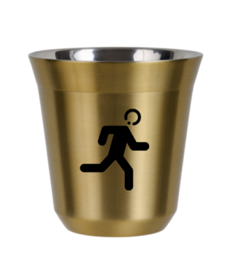 Tasse 80 ml OR "Coureur (noir)" Tasse 80 ml OR "Coureur (noir)"