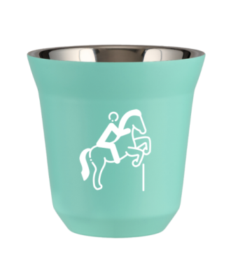 Tasse 80 ml TURQUOISE "Équitation 1 (blanc)" Tasse 80 ml TURQUOISE "Équitation 1 (blanc)"