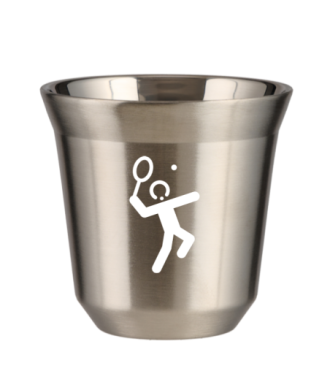 Tasse 80 ml ARGENT "Tennis 2 (blanc)" Tasse 80 ml ARGENT "Tennis 2 (blanc)"