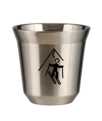 Tasse 80 ml ARGENT "Ski (noir)" Tasse 80 ml ARGENT "Ski (noir)"
