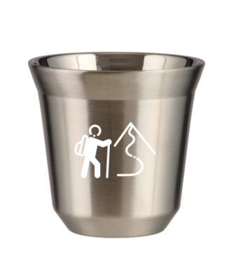 Tasse 80 ml ARGENT "Escalade 2 (blanc)" Tasse 80 ml ARGENT "Escalade 2 (blanc)"