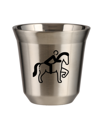 Tasse 80 ml ARGENT "Équitation 2 (noir)" Tasse 80 ml ARGENT "Équitation 2 (noir)"