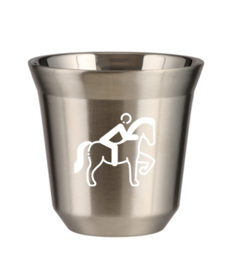 Tasse 80 ml ARGENT "Équitation 2 (blanc)" Tasse 80 ml ARGENT "Équitation 2 (blanc)"