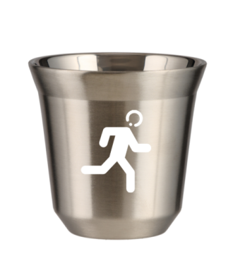 Tasse 80 ml ARGENT "Coureur (blanc)" Tasse 80 ml ARGENT "Coureur (blanc)"