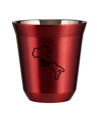 Tasse 80 ml ROUGE MÉTALLIQUE "Italie" Tasse 80 ml ROUGE MÉTALLIQUE "Italie"