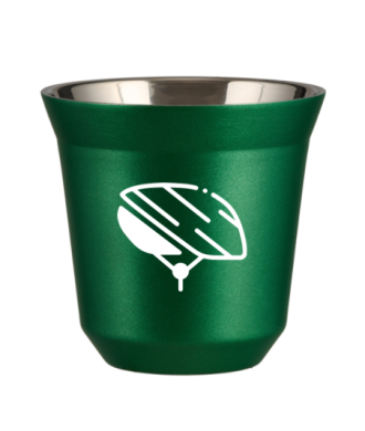 Tasse 80 ml VERT MÉTALLIQUE "Casque (blanc)" Tasse 80 ml VERT MÉTALLIQUE "Casque (blanc)"