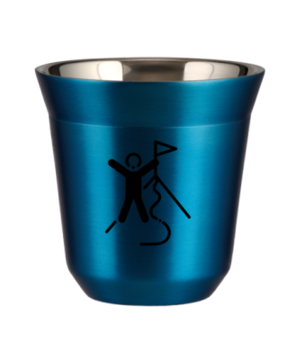 Tasse 80 ml BLEU MÉTALLIQUE "Escalade 1" Tasse 80 ml BLEU MÉTALLIQUE "Escalade 1"