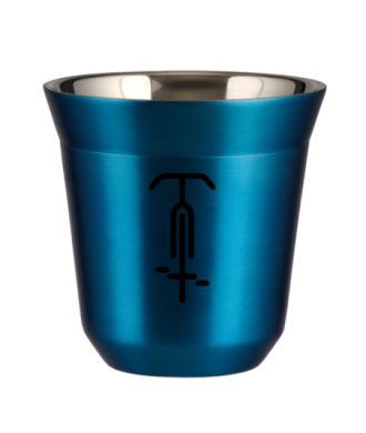 Tasse 80 ml BLEU MÉTALLIQUE "Cyclisme 1 (noir)" Tasse 80 ml BLEU MÉTALLIQUE "Cyclisme 1 (noir)"