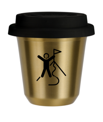 Tasse 80 ml OR "Escalade 1", avec couvercle noir Tasse 80 ml OR "Escalade 1", avec couvercle noir