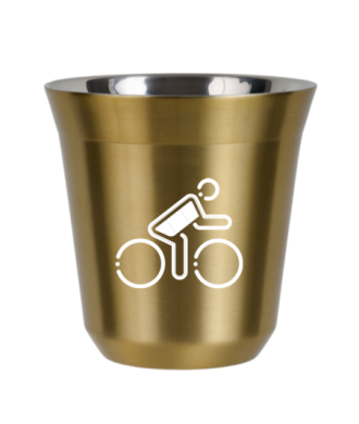 Tasse 80 ml OR "Cycliste aux couleurs allemandes (blanc)" Tasse 80 ml OR "Cycliste aux couleurs allemandes (blanc)"