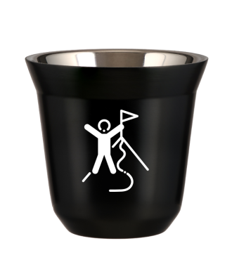 Tasse 80 ml NOIR "Escalade 1 (blanc)" Tasse 80 ml NOIR "Escalade 1 (blanc)"