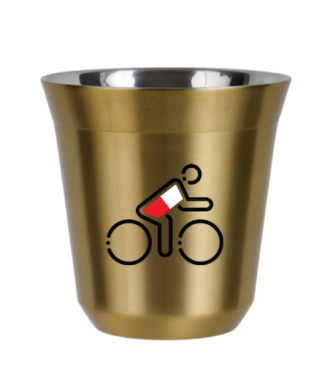 Tasse 80 ml OR "Cycliste aux couleurs polonaises (noir)" Tasse 80 ml OR "Cycliste aux couleurs polonaises (noir)"